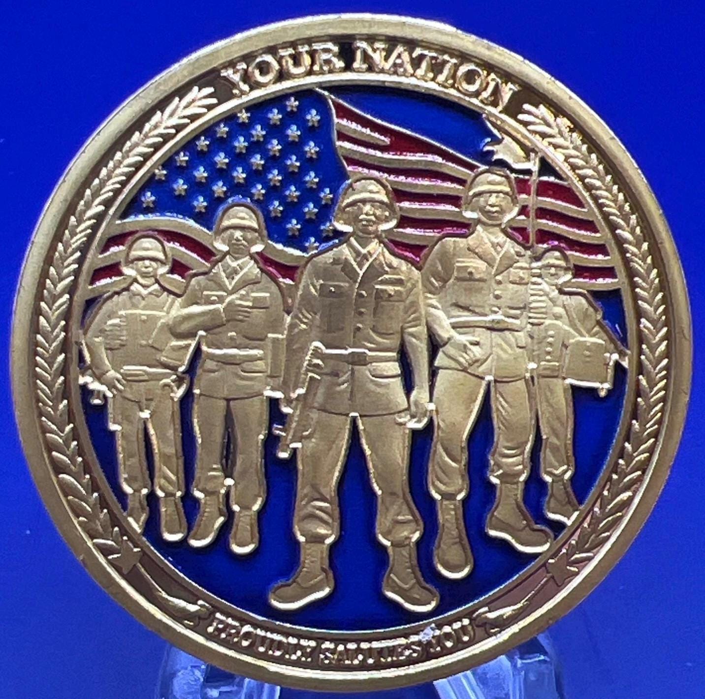 米軍チャレンジコイン、ご奉仕に感謝、金縁 - Etsy 日本