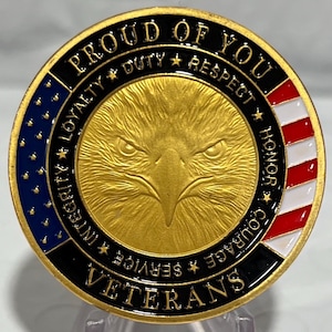 Thank You Veteran US Military Challenge Coin (10 Pieces)