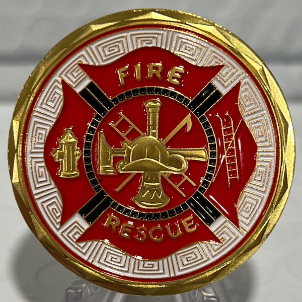 Firefighter and Rescue Challenge Coin Respect The Thin Red Line