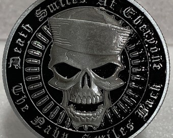 US Navy Commemorative challenge Coin with “Death Smiles at  Everyone, The Navy Smile Back” *** Great Gift for a Marine or Navy veteran