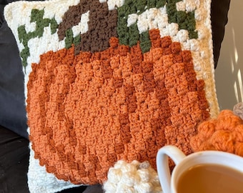 Pumpkin Pillow C2C Crochet Pattern: Fall Decor (PDF Pattern)