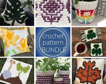 PDF 11 Plant BUNDLE Crochet PATTERNS. Beginner crochet pattern Set for crocheters. Digital Download