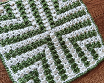 Mosaic Crochet Blanket Granny Square Pattern | Criss Cross | X-shape | Afghan Block Crochet Pattern