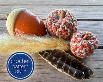 Mosaic Crochet Argyle Pumpkins Pattern: Stashbuster Fall Decor (PDF Pattern)