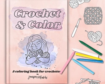 Libro para colorear de crochet / Descarga digital instantánea / Imprimible
