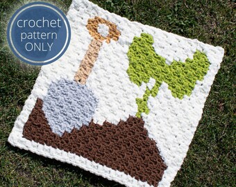 PDF Planting in the Dirt C2C Crochet PATTERN. Corner to Corner Garden Lover Afghan Square