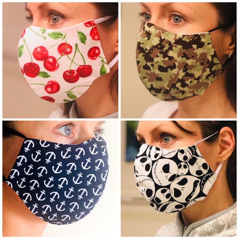 Custom face mask made in the US washable breathing cotton Etsy