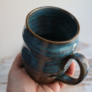Green ceramic mug Unique Handmade Art Ceramic Mug Functional Pottery Artwork Gift for Coffee Lovers image 7