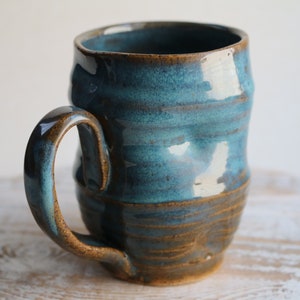 Green ceramic mug Unique Handmade Art Ceramic Mug Functional Pottery Artwork Gift for Coffee Lovers image 1