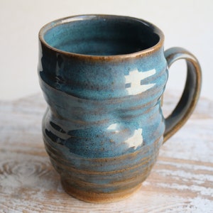Green ceramic mug Unique Handmade Art Ceramic Mug Functional Pottery Artwork Gift for Coffee Lovers image 4