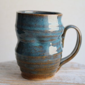 Green ceramic mug Unique Handmade Art Ceramic Mug Functional Pottery Artwork Gift for Coffee Lovers image 5