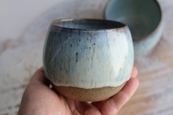 Unique Pottery Handmade Ceramic Mug, Coffee Cup For Coffee Lovers, Light Gray Handmade Mug