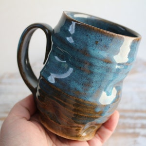 Green ceramic mug Unique Handmade Art Ceramic Mug Functional Pottery Artwork Gift for Coffee Lovers image 10