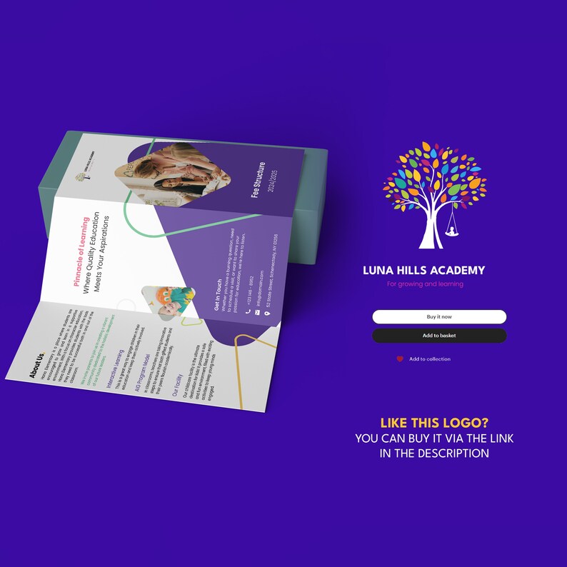 Editable Fee Structure Trifold Brochure Template School Editable ...