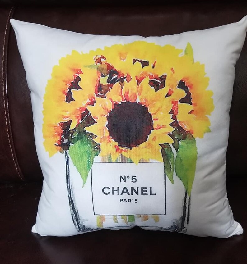 Designer Sunflowers Decorative Pillow Etsy