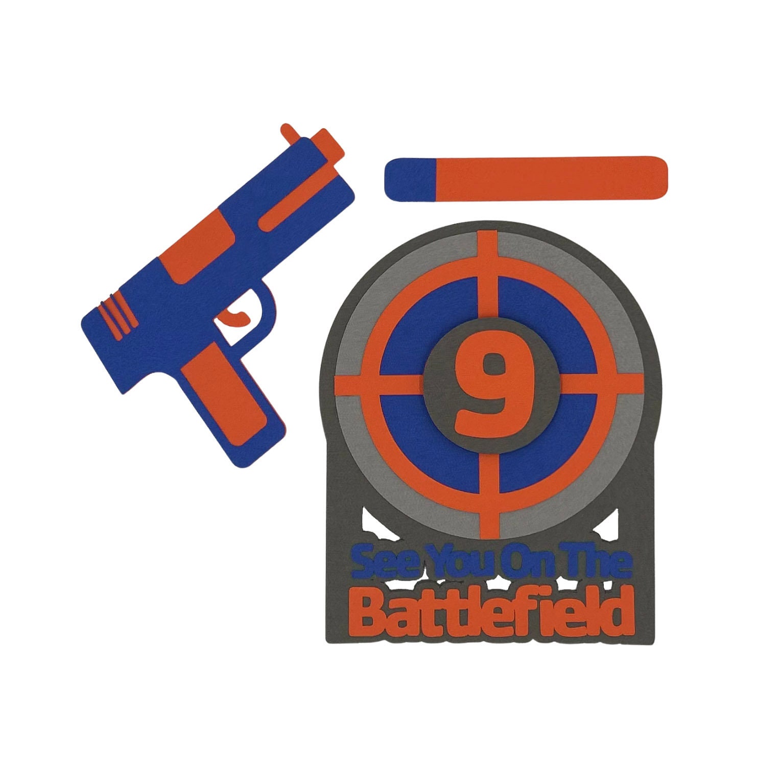 Battle Royale Ready Customizable Dart Gun Birthday Invitation