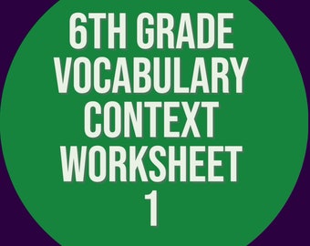 Klasse 6 Arbeitsblatt Vokabeln - Kontexthinweise üben (PDF Download)