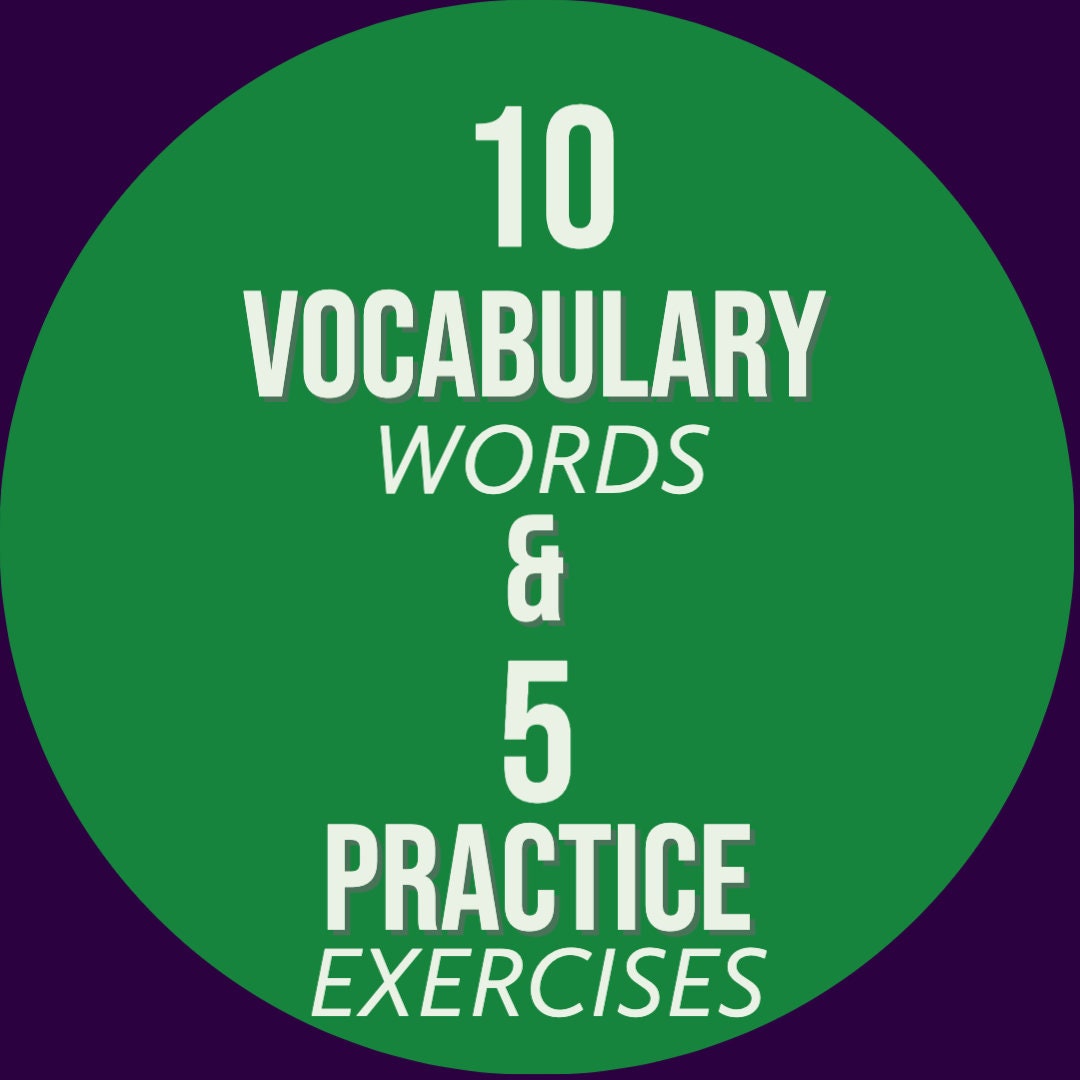 6TH GRADE VOCABULARY EXERCISES Printable Ela Homeschool Homework ...
