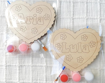 DIY Heart Paint Valentine Kits for Kids – Personalized | DIY Valentine Craft for Kids Personalized Heart Paint Kit