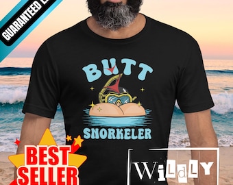 Butt Snorkeler T-Shirt – Funny Adult Humor Beach Vacation Gag Gift