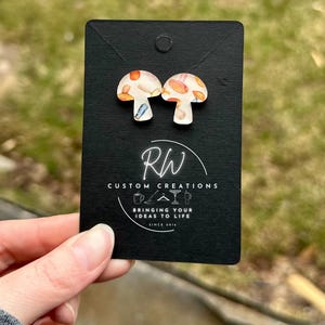 Mushroom Acrylic Studs | Mushroom Earrings | Acrylic Earrings | Mushroom Studs