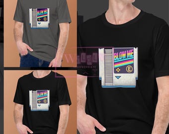 Funny Retro Gaming T-Shirt: Blow Me Cartridge - 80s/90s Gamer Humor
