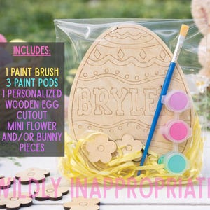 Custom Name Easter Egg Paintable, Personalized easter egg, DYI kit, Easter DYI kit kids, Kids Craft