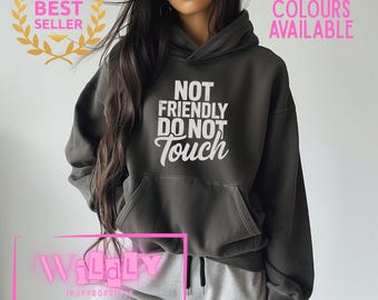 Niet-vriendelijke hoodie | Grappige sarcastische hoodie | Uniseks grafisch sweatshirt | Introverte humor hoodie | Gezellige statement-hoody