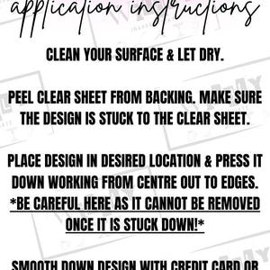 UVDTF Application Instructions png Digital Files Printable File image 4