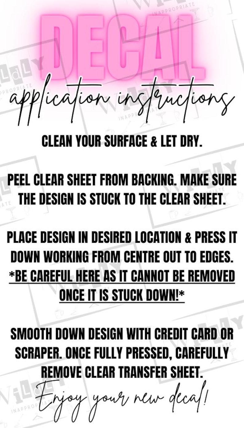 UVDTF Application Instructions png Digital Files Printable File image 4