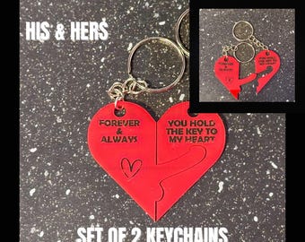 Naughty Heart Keychain Set – Funny Acrylic Valentine's Gift