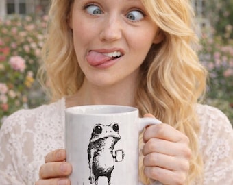 Ich muss verrückte Sachen sagen, oder ich sterbe - Lustige Frosch-Tasse | 15 Unzen weiß glänzend