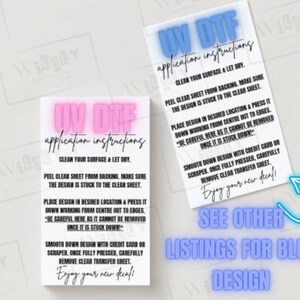 UVDTF Application Instructions png Digital Files Printable File image 3