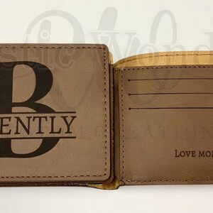 Billetera grabada PERSONALIZADA Billetera personalizada Regalos para el día del padre
