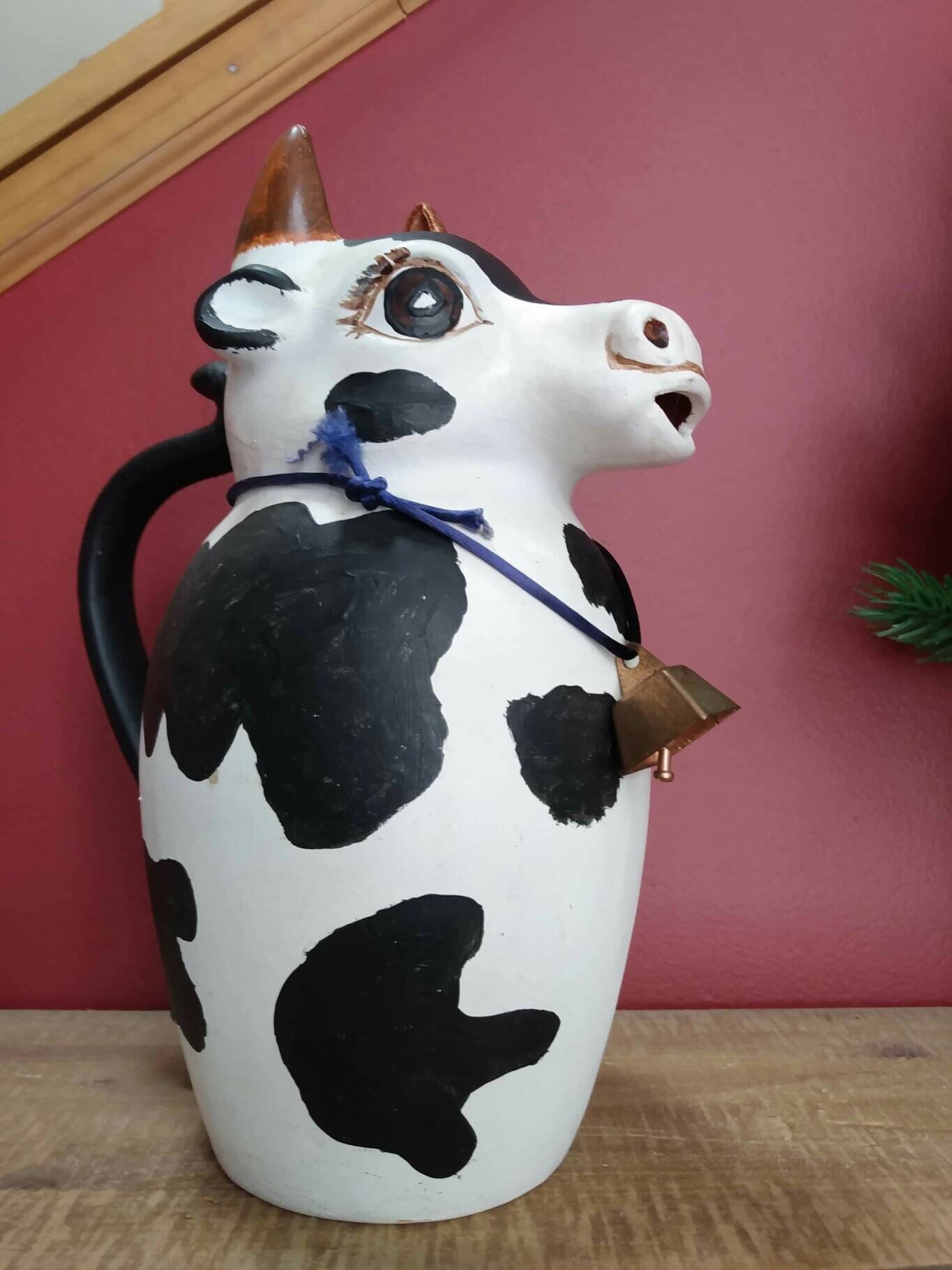 Ceramic decorative cow pitcher Etsy