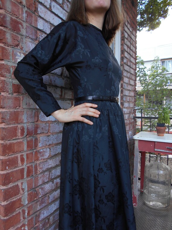 Romantic Goth Rose Print Dress 80s Lolita