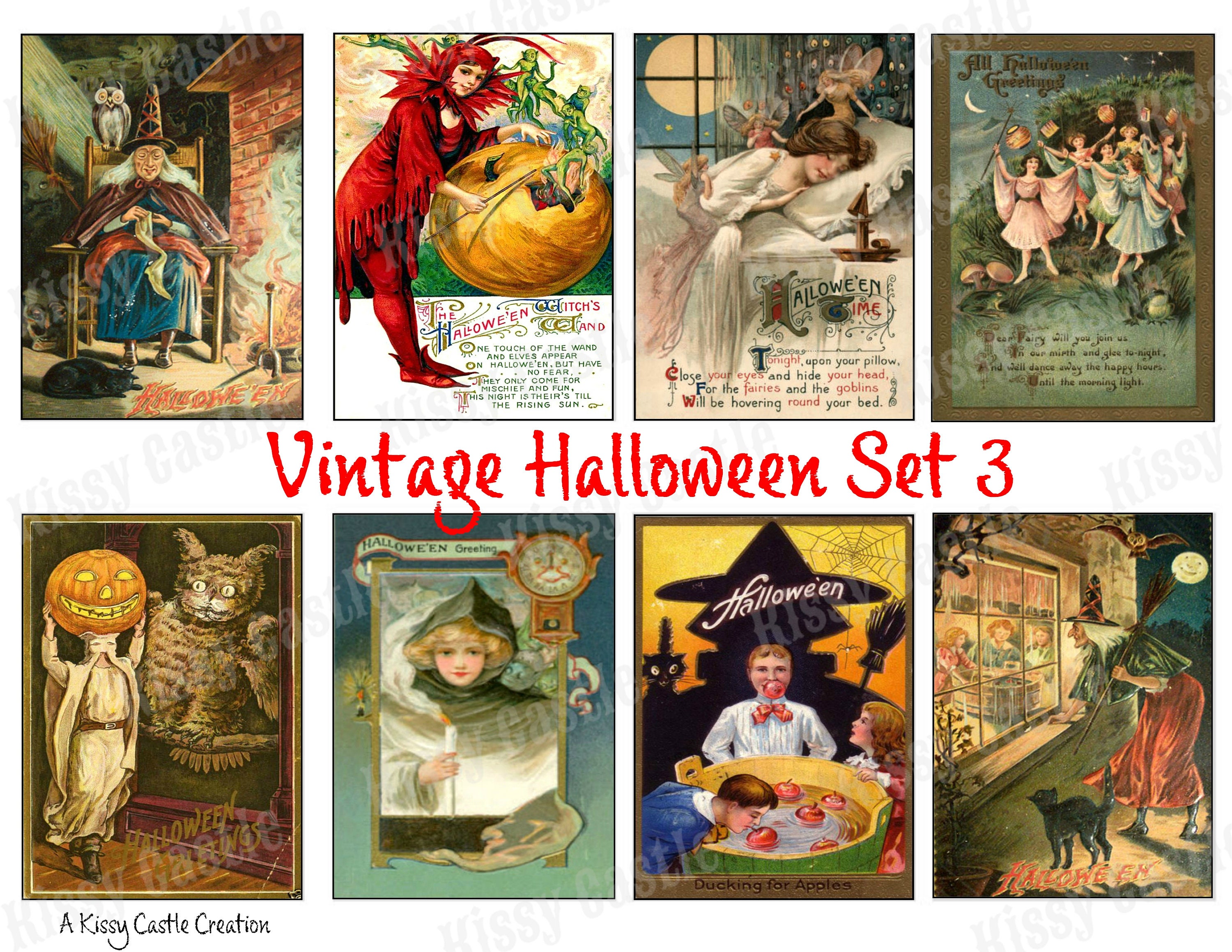 Complete Vintage Halloween Collection Digital Printable Etsy
