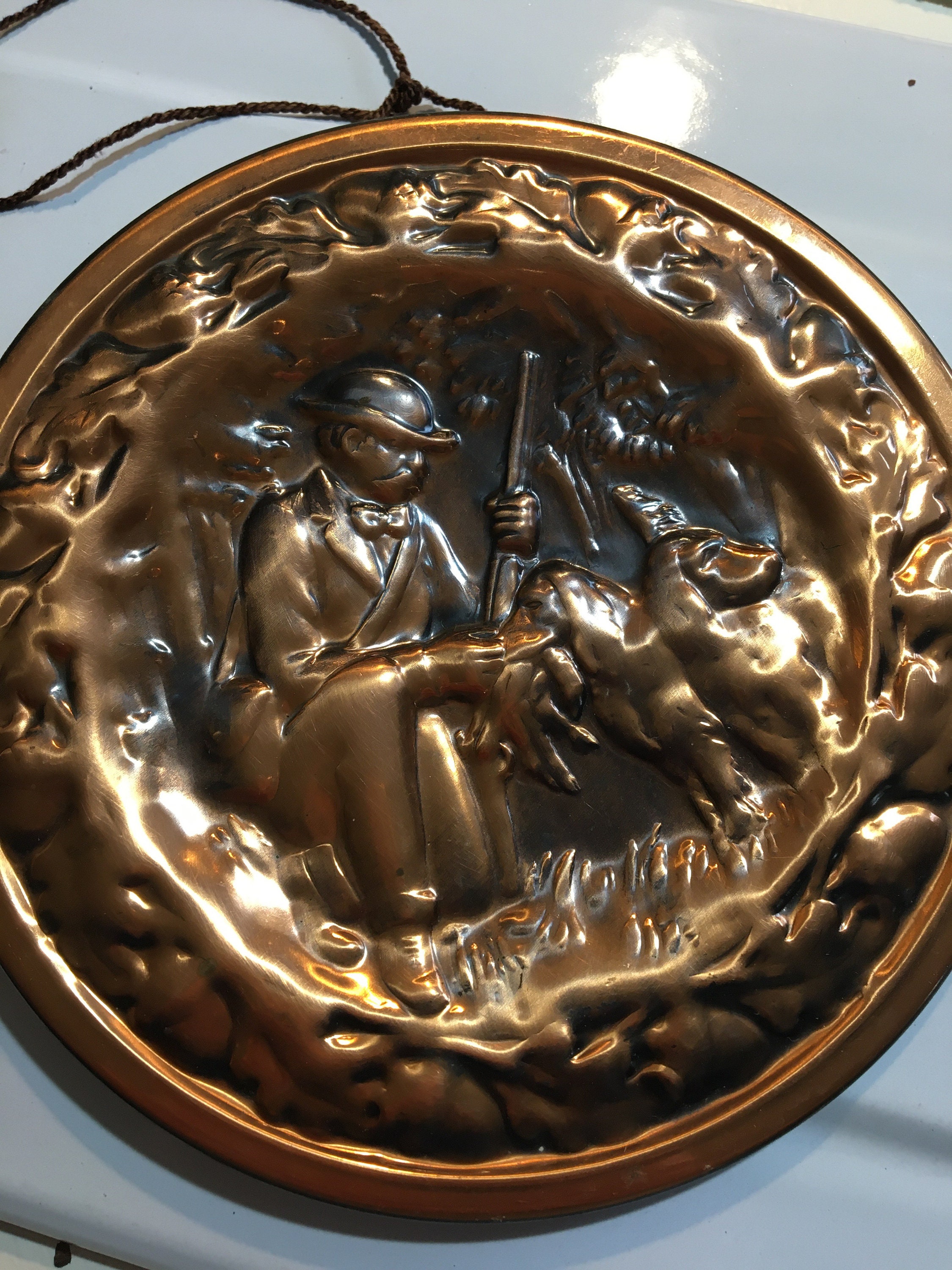 Vintage Coppercraft Guild Embossed Wall Hanging Etsy