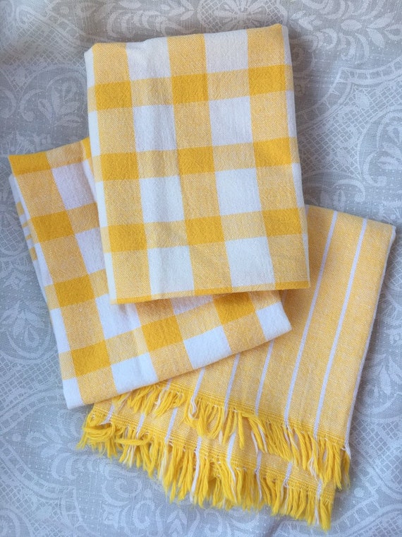 yellow kitchen towels