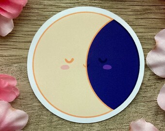Cute Chibi Moon Weather Sticker