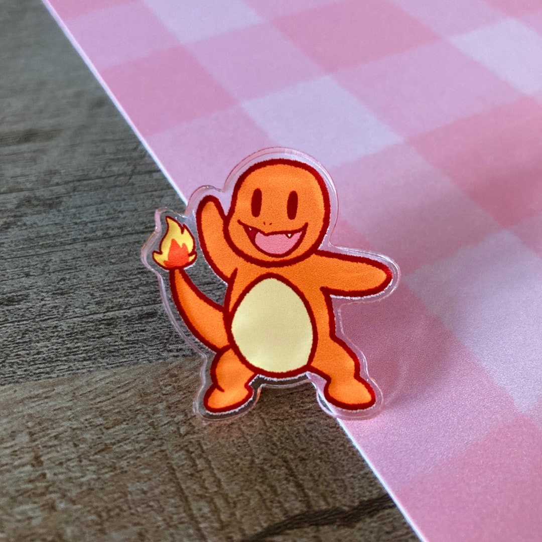 Cute Charmander Acrylic Pin | Pokemon | Chibi | Anime | Button Badge ...