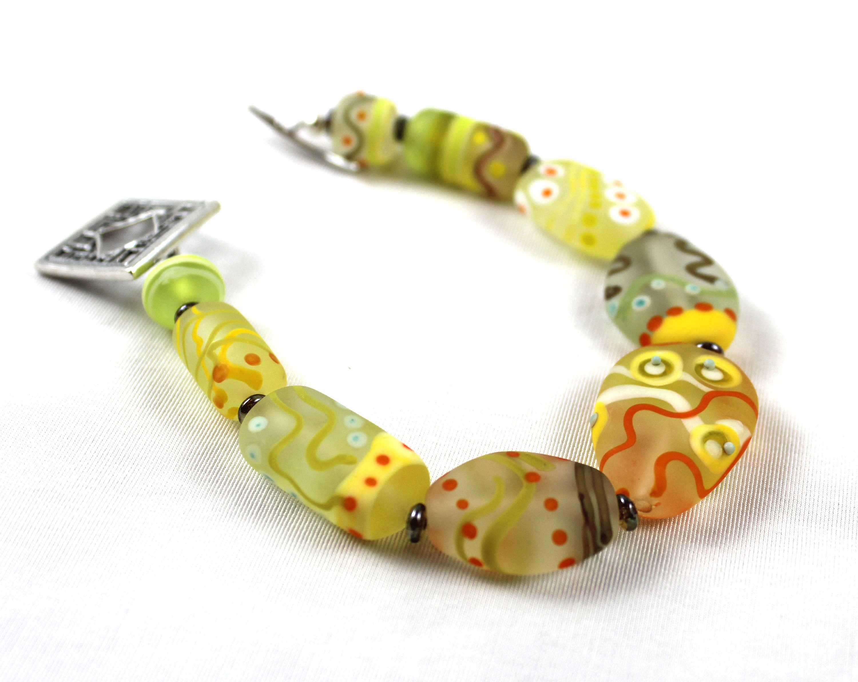 Handmade Art Jewelry Handmade Jewelry Set Art Bead Bracelet Etsy