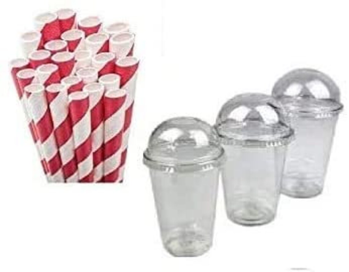 20 oz High Quality Milkshake Smoothie Clear Plastic Cups with Etsy
