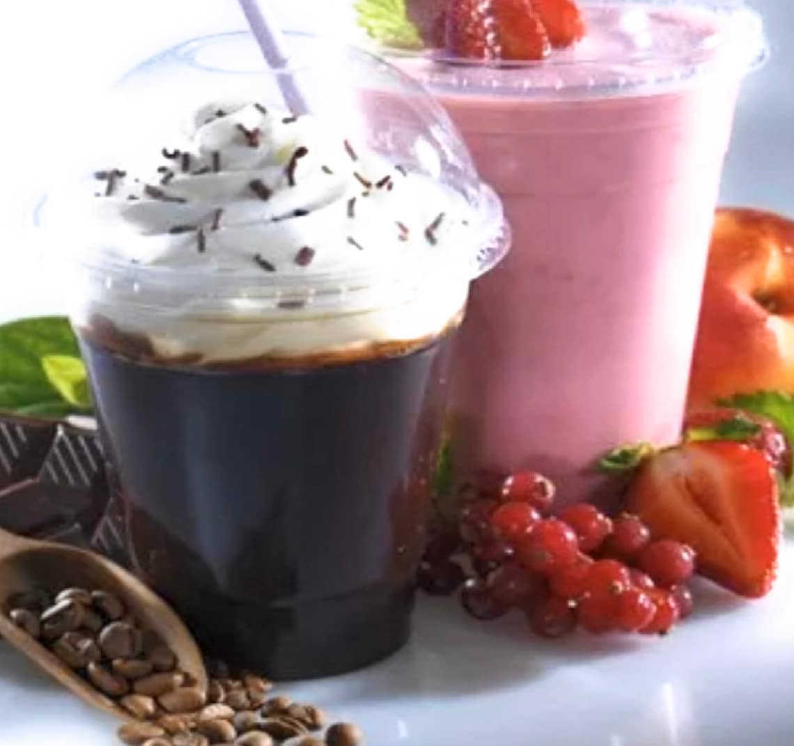 20 milkshake smoothie juice cups with dome lids 12 oz 16 oz Etsy