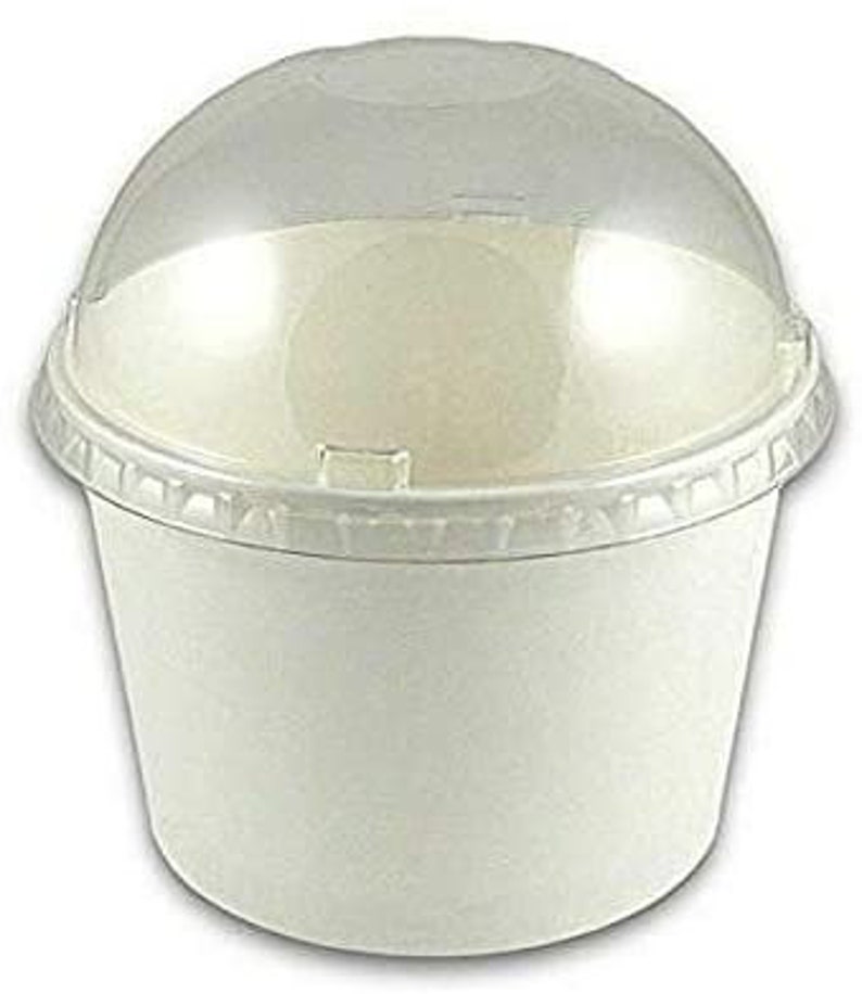 8oz Paper Tubs Disposable with Dome Lids for Ice Cream Etsy