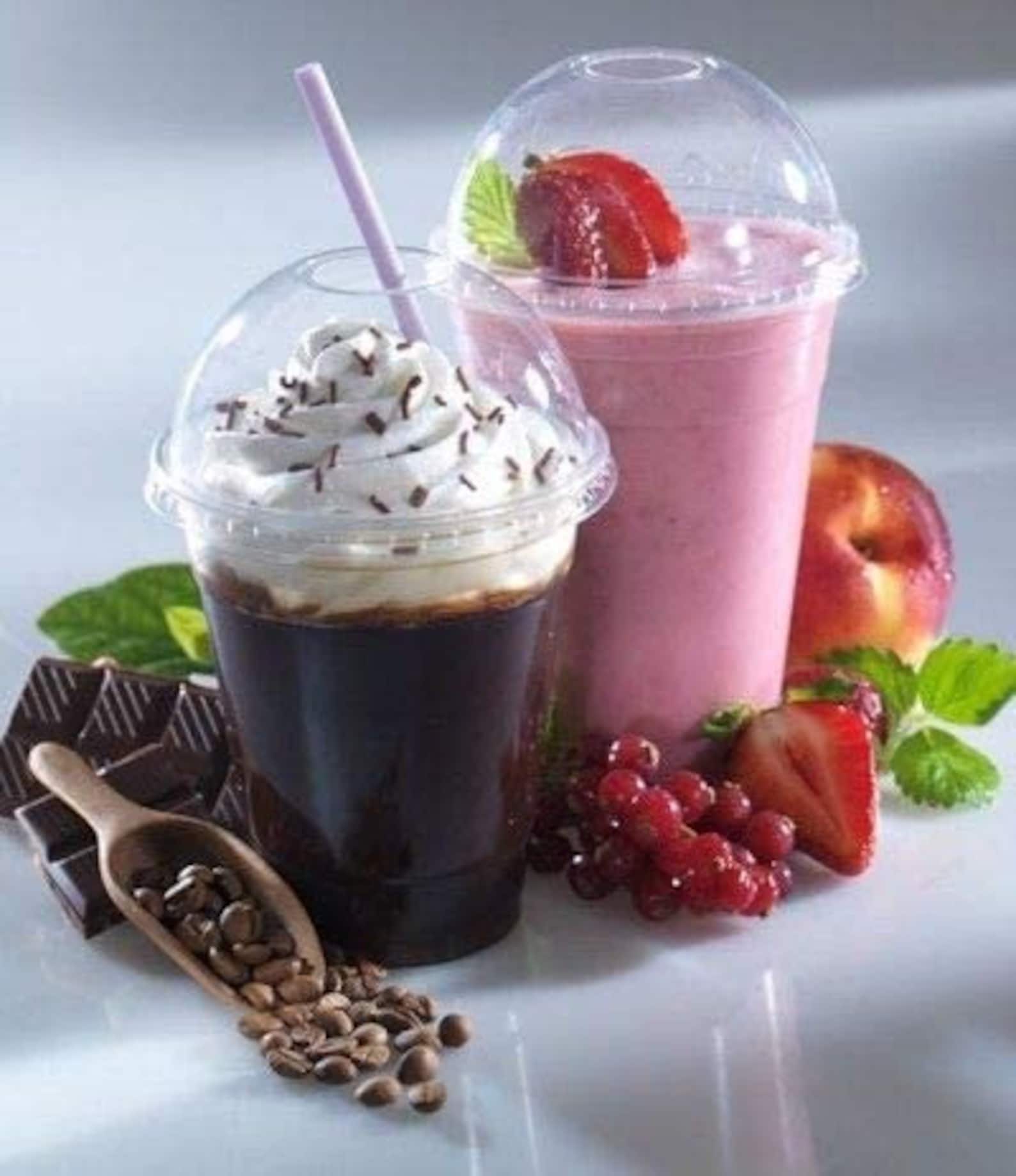 16oz High Quality Milkshake Smoothie Clear Plastic Cups with Etsy