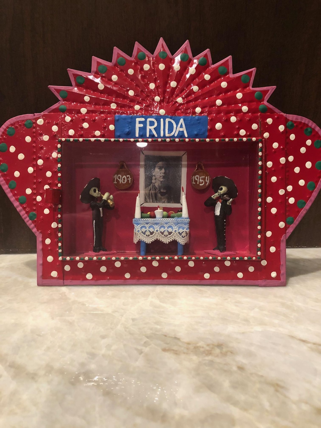 Frida Kahlo Shadow Box Shrine Handmade Mexican Folk Art Retablo Day of ...