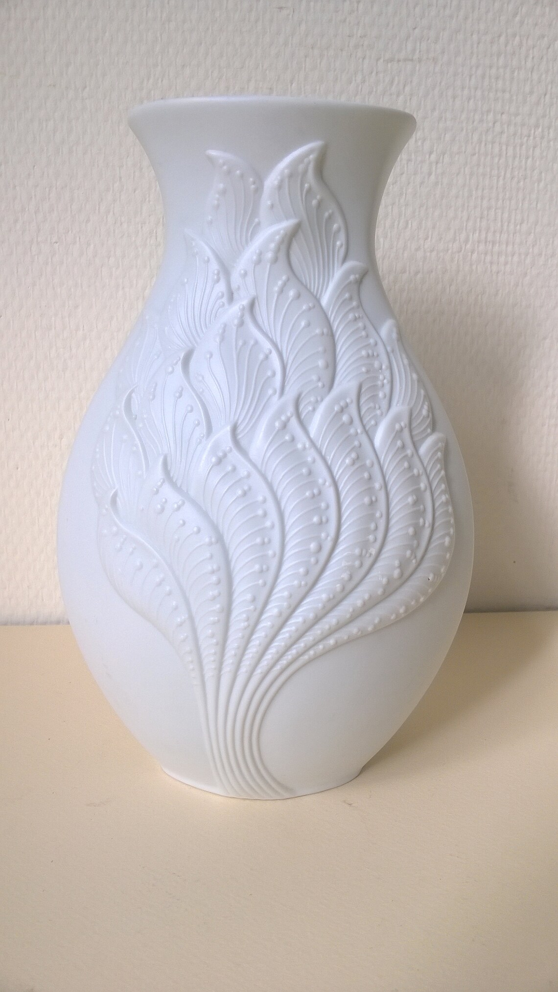 Kaiser Germany porcelain biscuit vase signed Mr FREY c.1970 Etsy