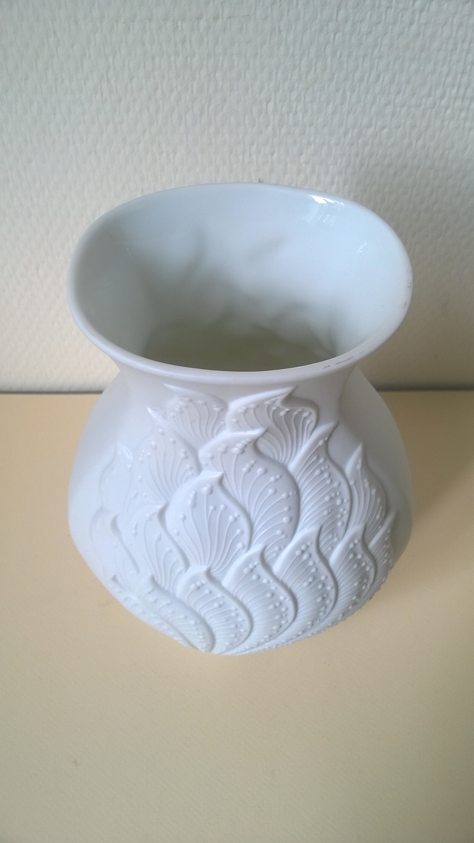 Kaiser Germany porcelain biscuit vase signed Mr FREY c.1970 Etsy