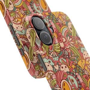 Fundas de teléfono vibrantes y delgadas con un divertido diseño floral, bonitas fundas, accesorios coloridos, regalo para amantes de la naturaleza, funda moderna para móvil.
